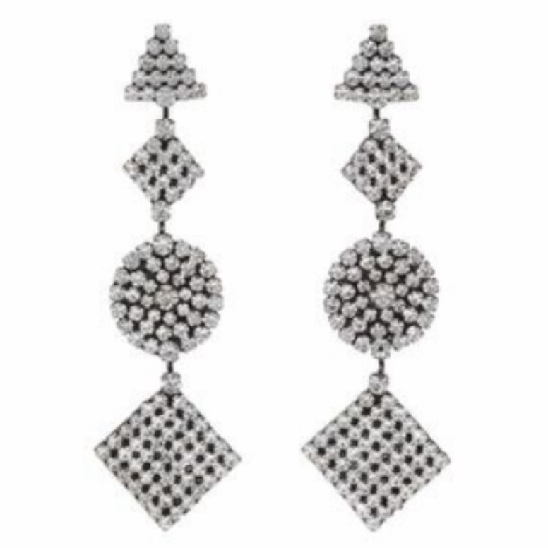 Dannijo Fetch Silver And Crystal Earrings